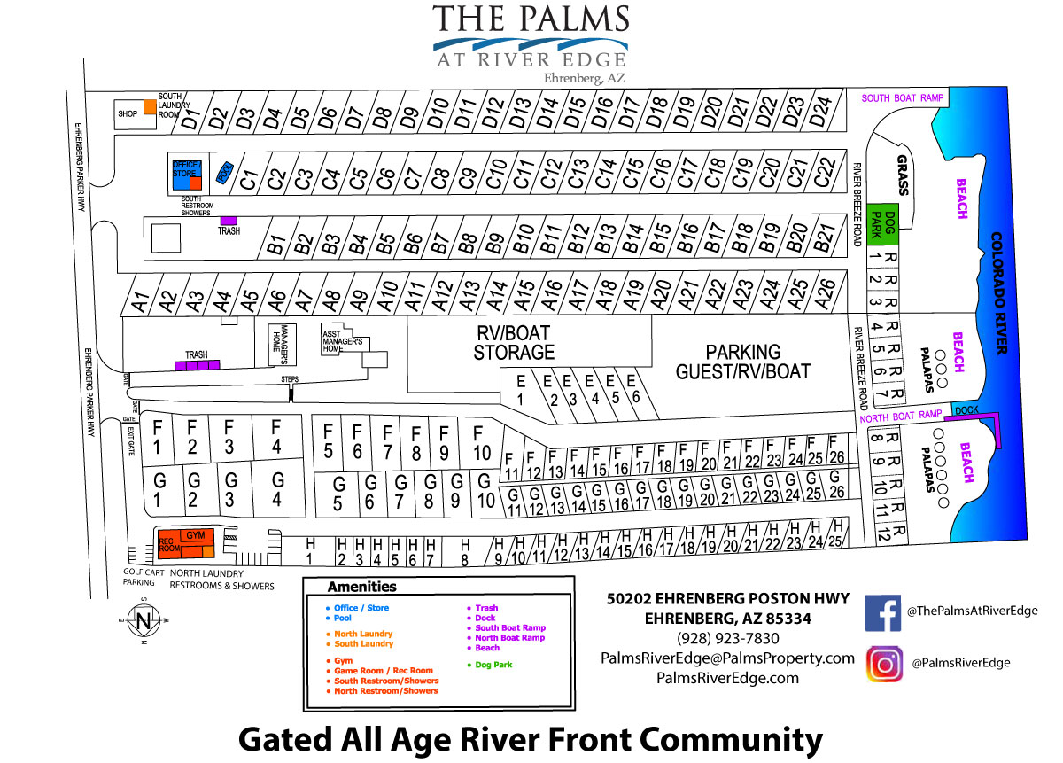 RESORT MAP | The Palms at River Edge – Ehrenburg, AZ